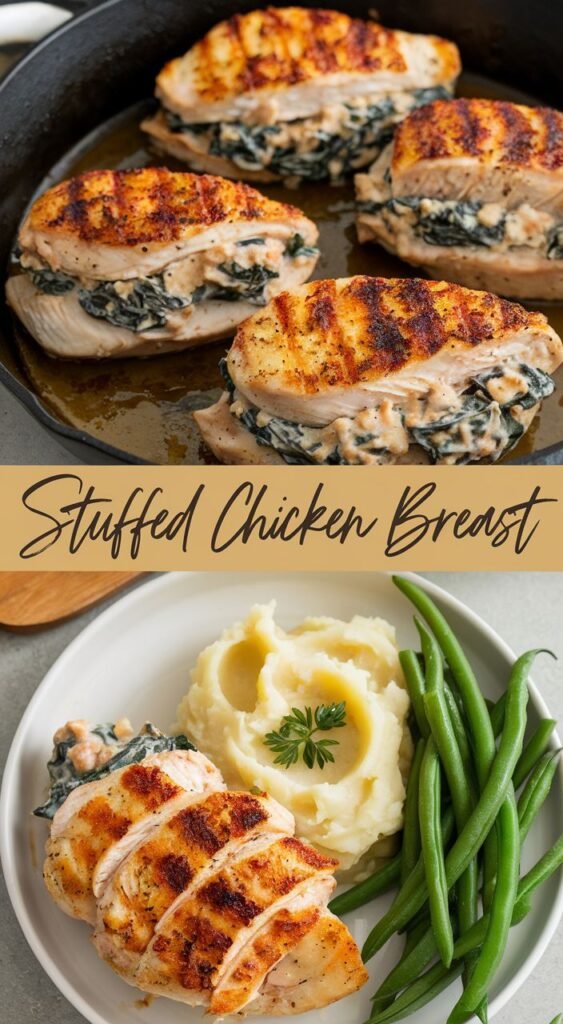 Stuffed Chicken Breast with Spinach and Cheese