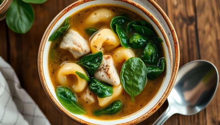 Chicken and Spinach Tortellini Soup