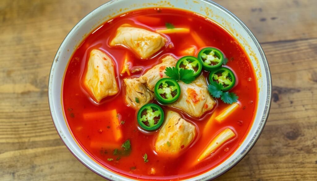 spicy chicken soup